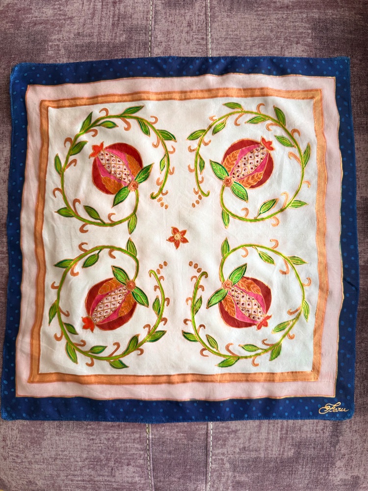 The Heritage Pomegranate Silk Square 